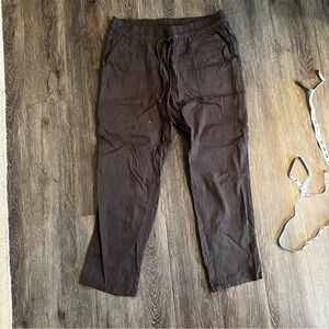 Linen drawstring pants
